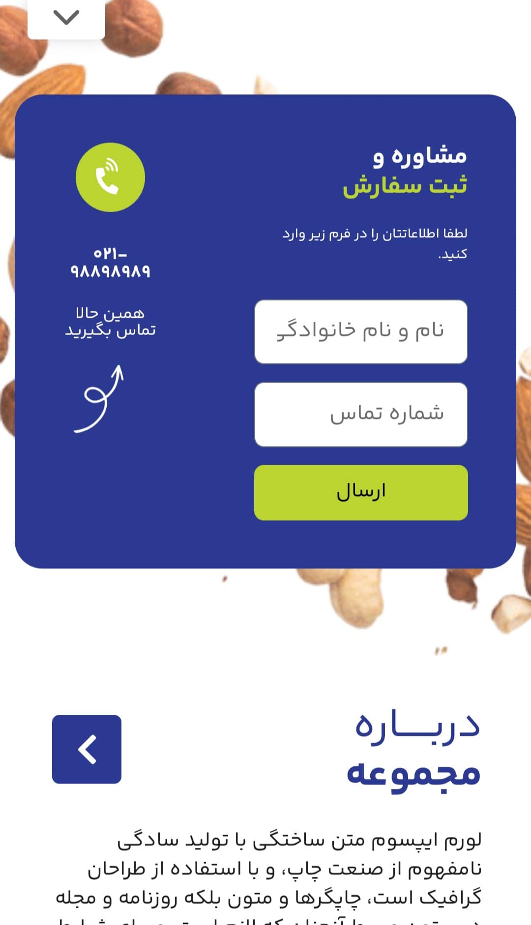 طراحی سایت آجیل و خشکبار: فروش آنلاین حرفه‌ای و افزایش سود شما