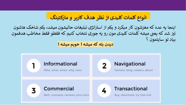جلسه 11 آموزش جامع سئو: چطور با انتخاب هوشمندانه انواع کلمات کلیدی، مخاطب واقعی را به سایت بیاوریم؟