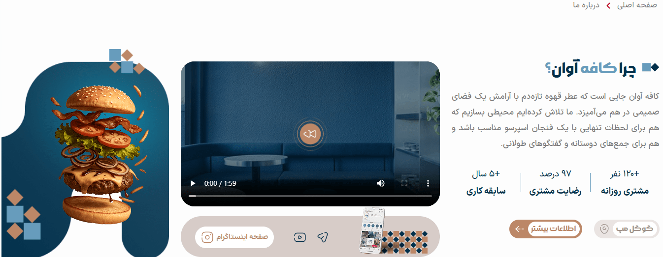 طراحی سایت کافه و رستوران در شیراز؛ منو دیجیتال و سفارش آنلاین+تضمین قیمت و پشتیبانی کامل 5 طراحی سایت کافه و رستوران در شیراز؛ منو دیجیتال و سفارش آنلاین+تضمین قیمت و پشتیبانی کامل
