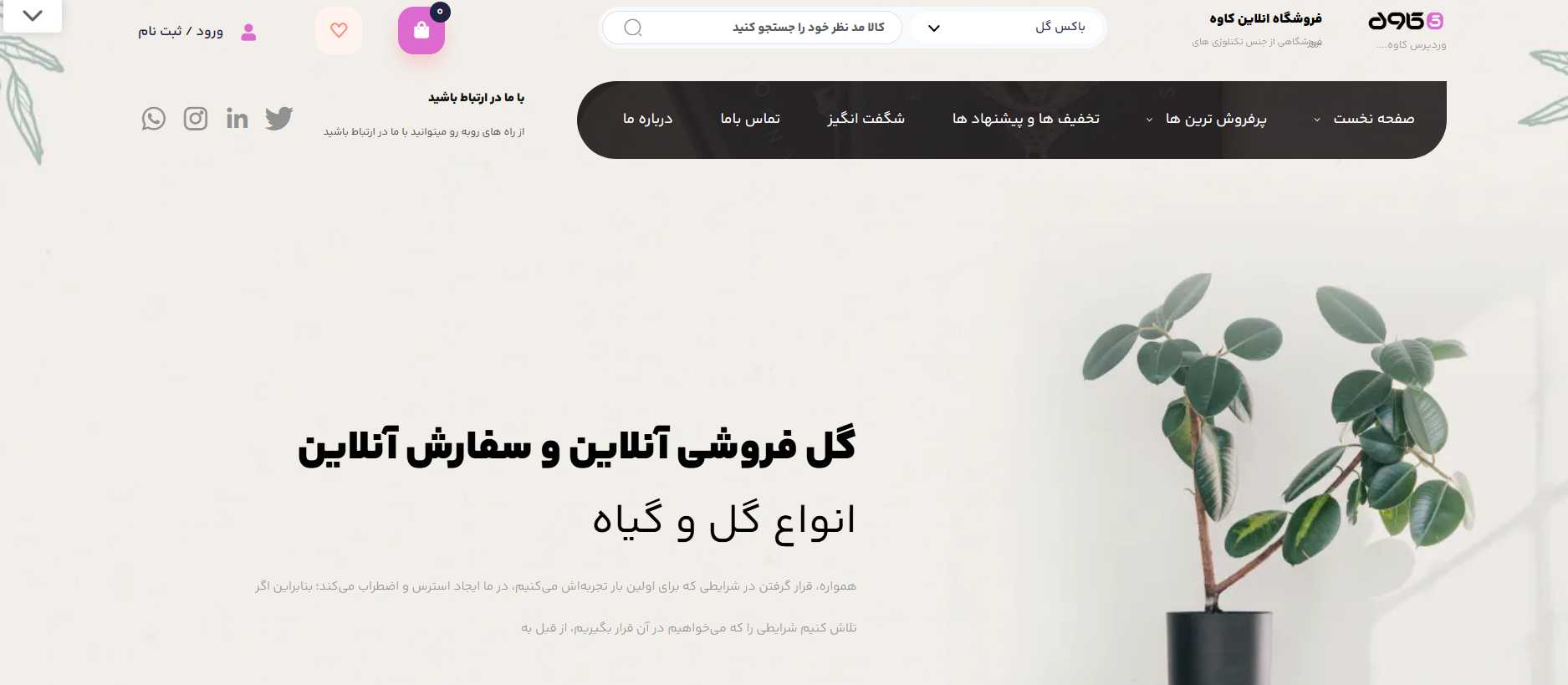 طراحی سایت گل فروشی | فروش آنلاین گل و گیاه با پشتیبانی ۲۴ ساعته 2 طراحی سایت گل فروشی | فروش آنلاین گل و گیاه با پشتیبانی ۲۴ ساعته