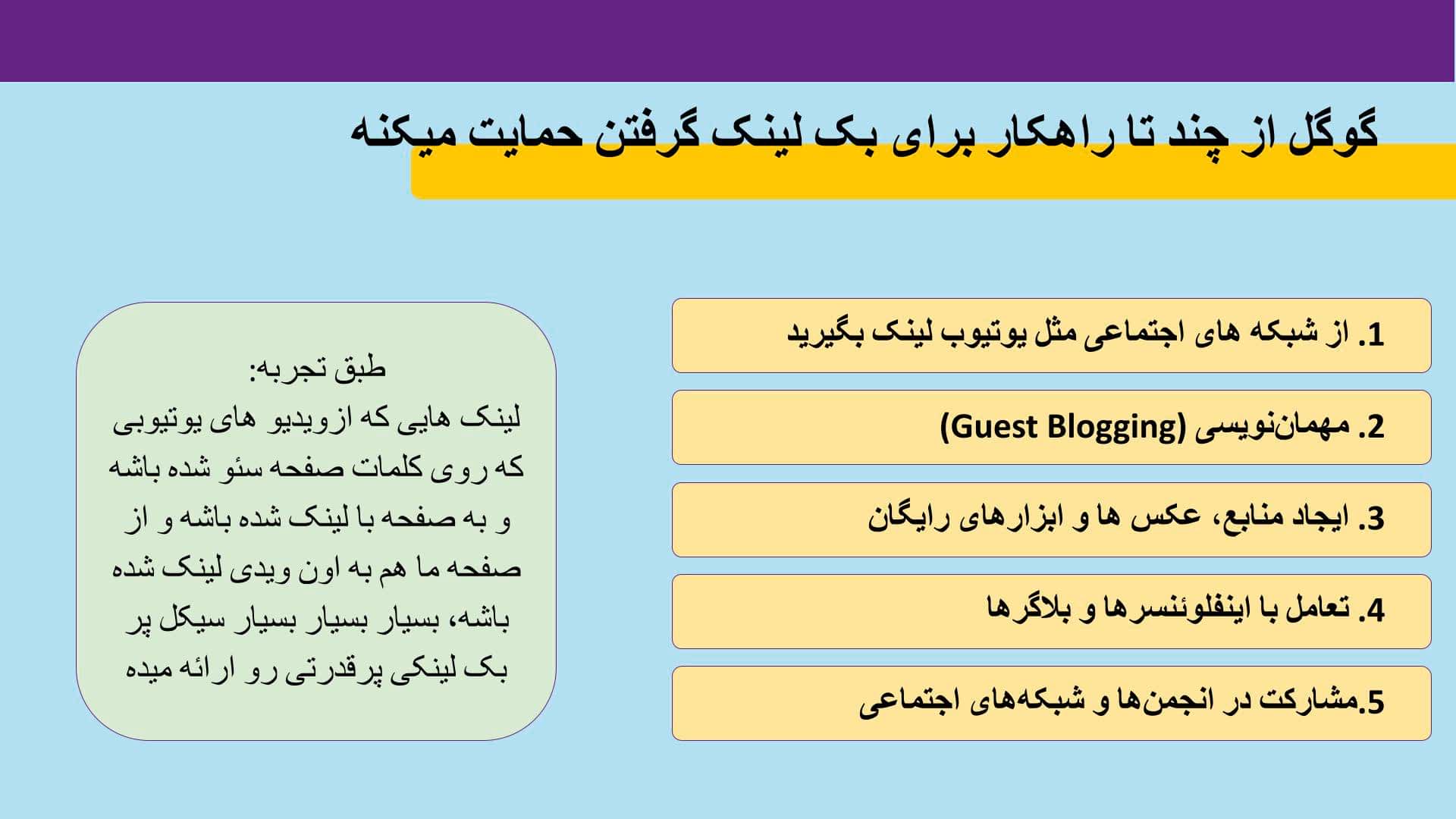 راهکارهای متنوع بک لینک گرفتن اصولی از نگاه گوگل